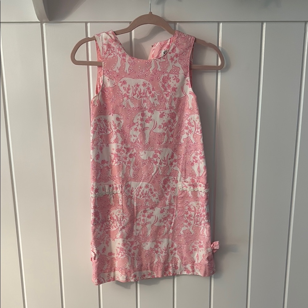 Pink and White Sleeveless Dress